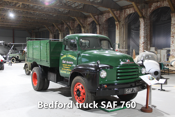 Bedford lorry SAF760, Hooton Park Hangars
